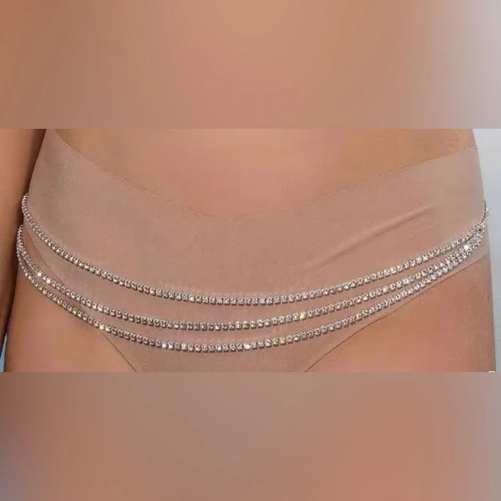 COPY - Rhinestone 3 Layer Waist Body Chain